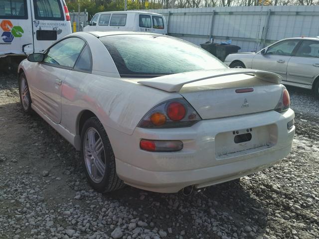 4A3AC84H73E069444 - 2003 MITSUBISHI ECLIPSE GT WHITE photo 3