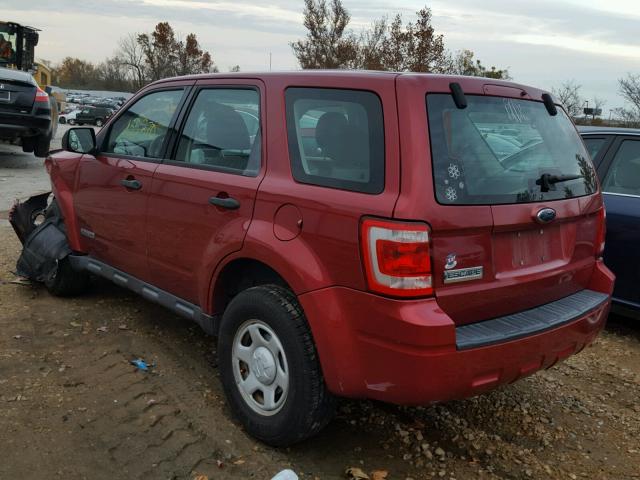 1FMCU02Z08KE47873 - 2008 FORD ESCAPE XLS RED photo 3