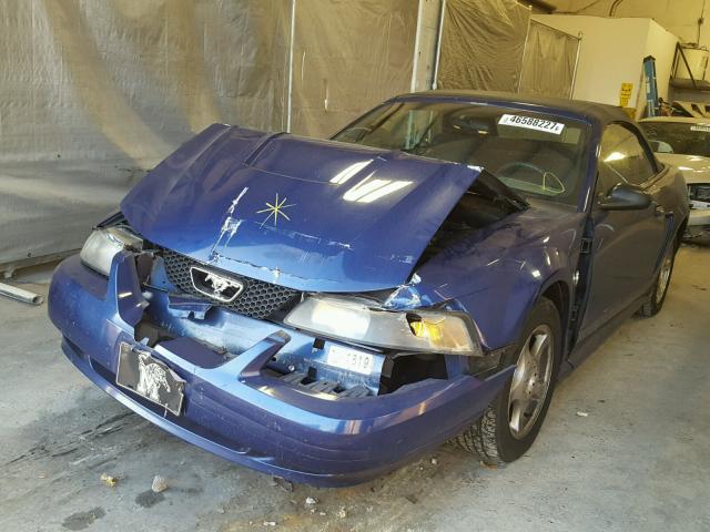 1FAFP44474F104682 - 2004 FORD MUSTANG BLUE photo 2