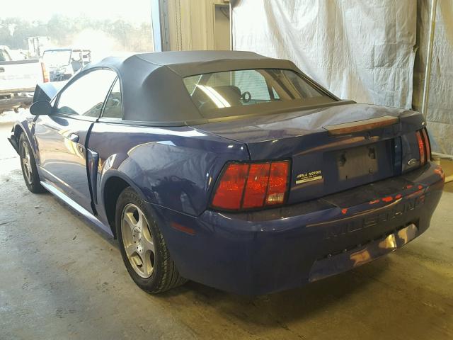 1FAFP44474F104682 - 2004 FORD MUSTANG BLUE photo 3