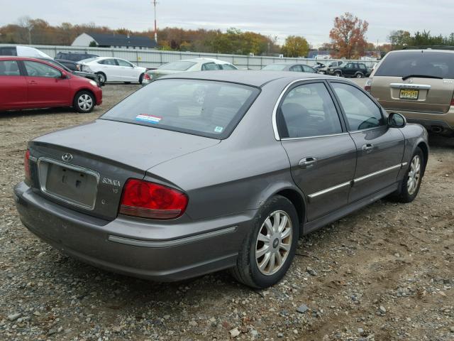 KMHWF35H93A908126 - 2003 HYUNDAI SONATA GLS GRAY photo 4