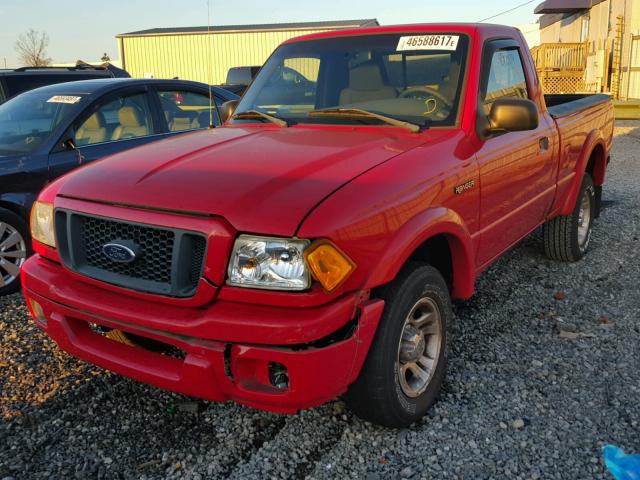 1FTYR10U84PA54516 - 2004 FORD RANGER RED photo 2