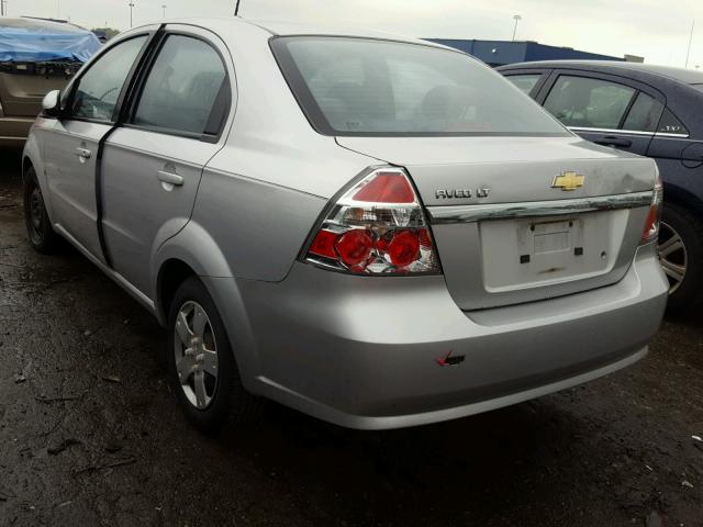 KL1TD56E39B390165 - 2009 CHEVROLET AVEO LS SILVER photo 3
