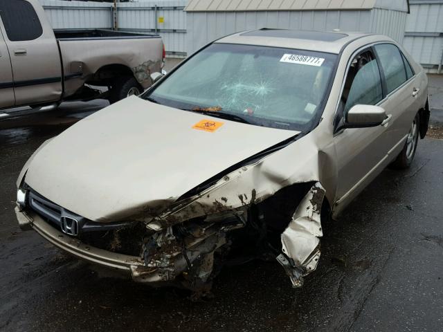 1HGCM56845A081227 - 2005 HONDA ACCORD EX GOLD photo 2