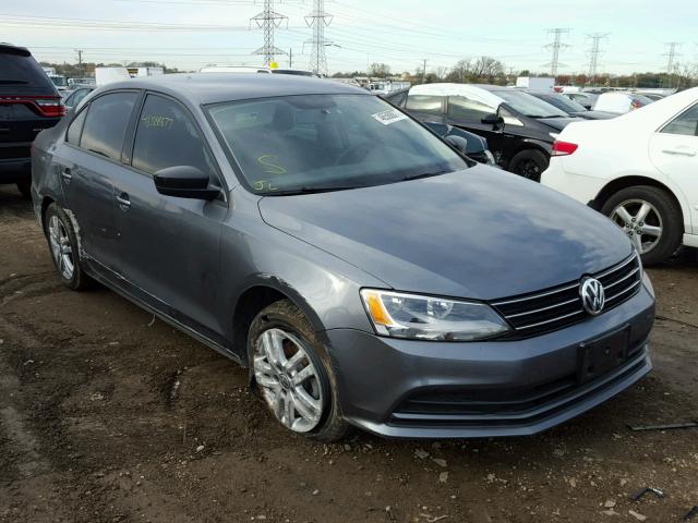 3VW2K7AJ5FM249075 - 2015 VOLKSWAGEN JETTA BASE GRAY photo 1