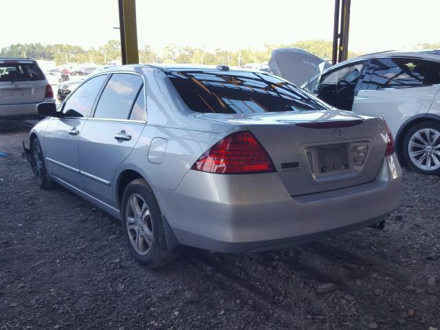 1HGCM56887A026282 - 2007 HONDA ACCORD EX SILVER photo 3