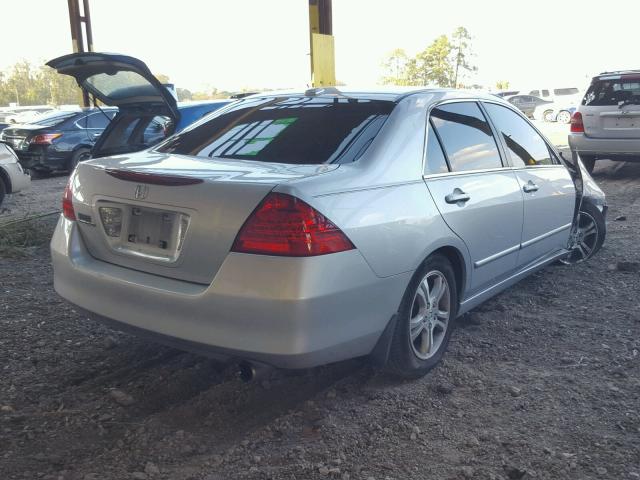 1HGCM56887A026282 - 2007 HONDA ACCORD EX SILVER photo 4