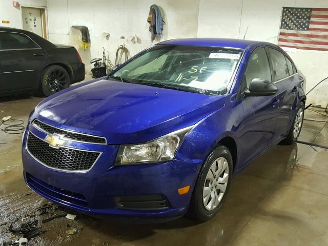 1G1PC5SH7C7167028 - 2012 CHEVROLET CRUZE LS BLUE photo 2