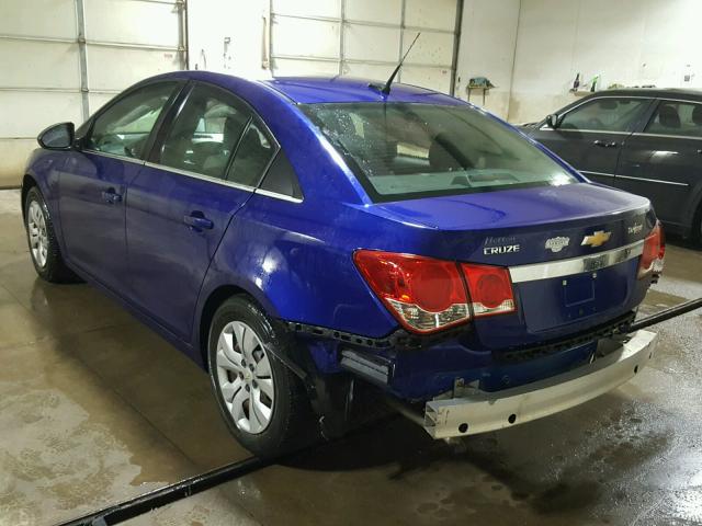 1G1PC5SH7C7167028 - 2012 CHEVROLET CRUZE LS BLUE photo 3