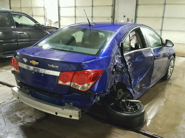 1G1PC5SH7C7167028 - 2012 CHEVROLET CRUZE LS BLUE photo 4