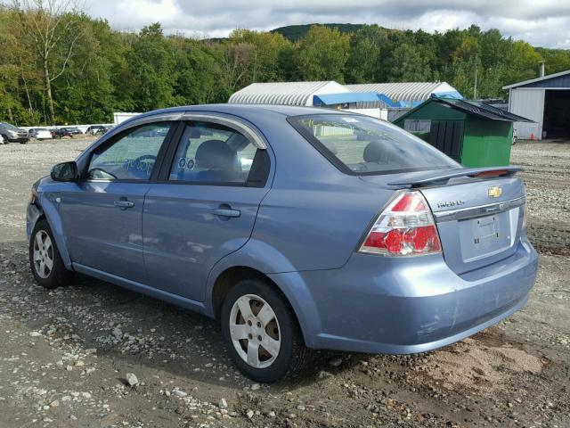 KL1TD56648B037215 - 2008 CHEVROLET AVEO BASE Көк фото 3