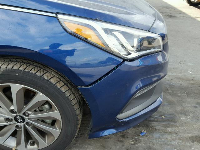 5NPE34AF4HH481506 - 2017 HYUNDAI SONATA SPO BLUE photo 9