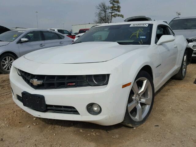 2G1FB1EV8A9189284 - 2010 CHEVROLET CAMARO LT WHITE photo 2