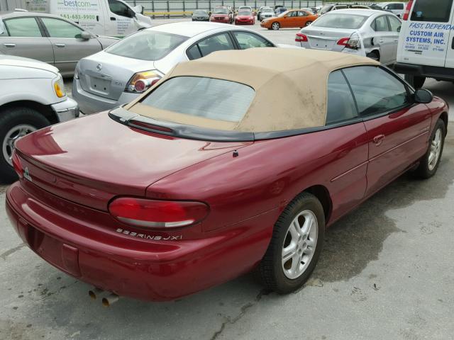 3C3EL55H3TT258534 - 1996 CHRYSLER SEBRING JX MAROON photo 4