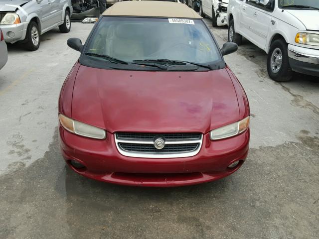 3C3EL55H3TT258534 - 1996 CHRYSLER SEBRING JX MAROON photo 9