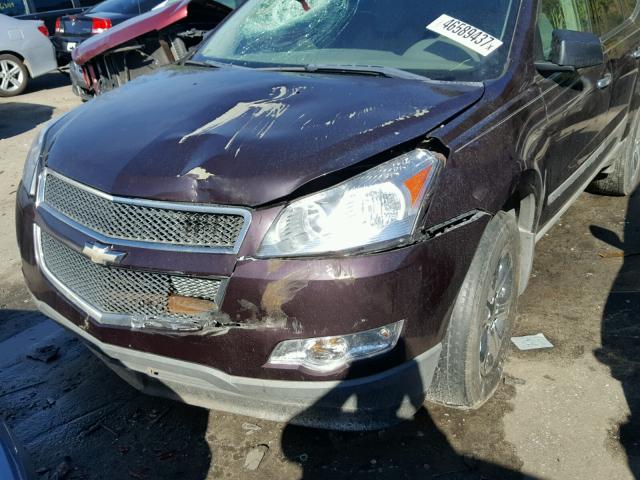 1GNER13D79S143505 - 2009 CHEVROLET TRAVERSE L BURGUNDY photo 9