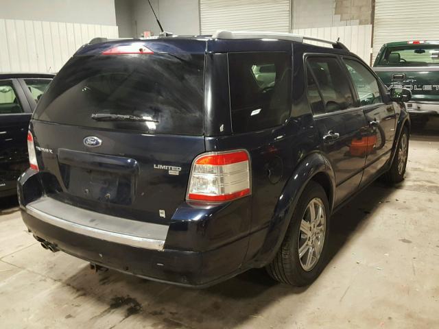 1FMDK06W48GA21696 - 2008 FORD TAURUS X BLUE photo 4