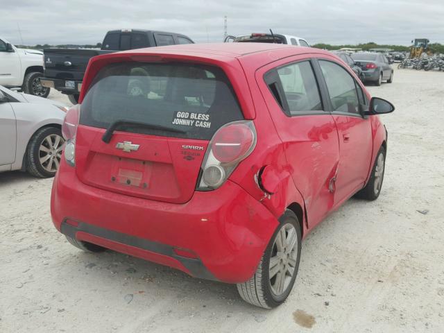 KL8CB6S97DC511496 - 2013 CHEVROLET SPARK LS RED photo 4