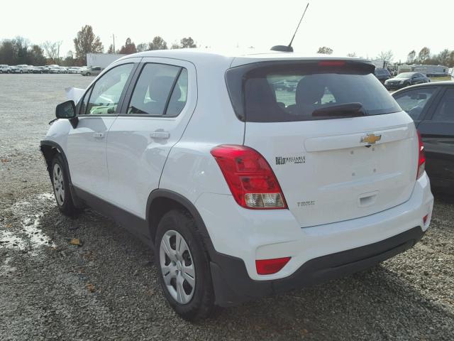 3GNCJKSB3HL268311 - 2017 CHEVROLET TRAX LS WHITE photo 3