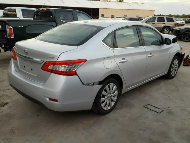 3N1AB7AP0FL629517 - 2015 NISSAN SENTRA S SILVER photo 4