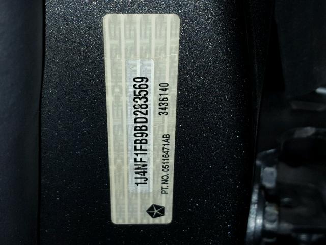 1J4NF1FB9BD283569 - 2011 JEEP COMPASS SP GRAY photo 10