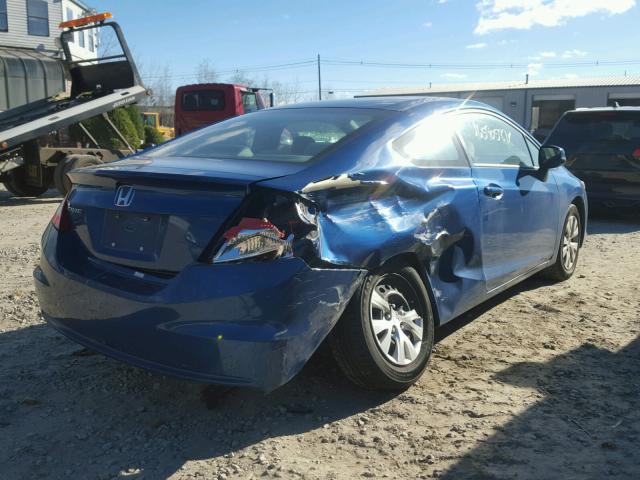 2HGFG3B51CH546890 - 2012 HONDA CIVIC LX BLUE photo 4