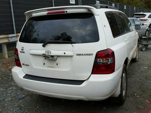 JTEEP21A340040949 - 2004 TOYOTA HIGHLANDER WHITE photo 4