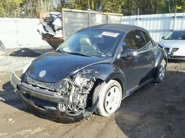 3VWCK21Y43M315650 - 2003 VOLKSWAGEN NEW BEETLE BLACK photo 2