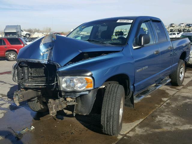 1D7HU18N05S344958 - 2005 DODGE RAM 1500 S BLUE photo 2