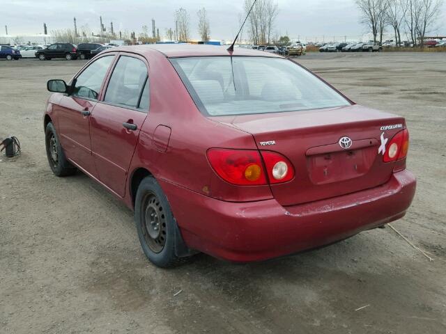 2T1BR32E54C806579 - 2004 TOYOTA COROLLA CE RED photo 3