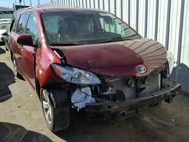 5TDKK3DC1FS683664 - 2015 TOYOTA SIENNA LE MAROON photo 1