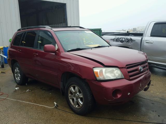 JTEDP21A860096044 - 2006 TOYOTA HIGHLANDER BURGUNDY photo 1