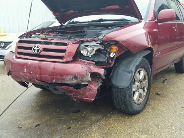 JTEDP21A860096044 - 2006 TOYOTA HIGHLANDER BURGUNDY photo 9