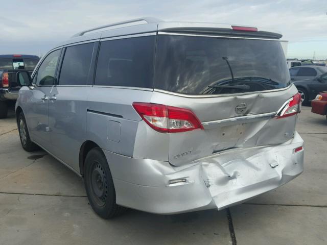 JN8AE2KP4C9042767 - 2012 NISSAN QUEST S SILVER photo 3