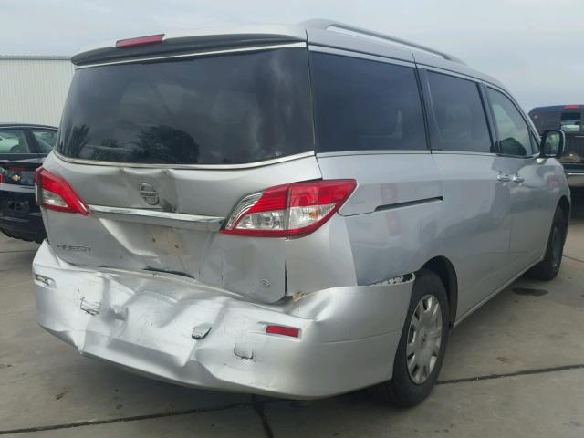 JN8AE2KP4C9042767 - 2012 NISSAN QUEST S SILVER photo 4