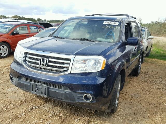 5FNYF4H47FB063624 - 2015 HONDA PILOT EX BLUE photo 2