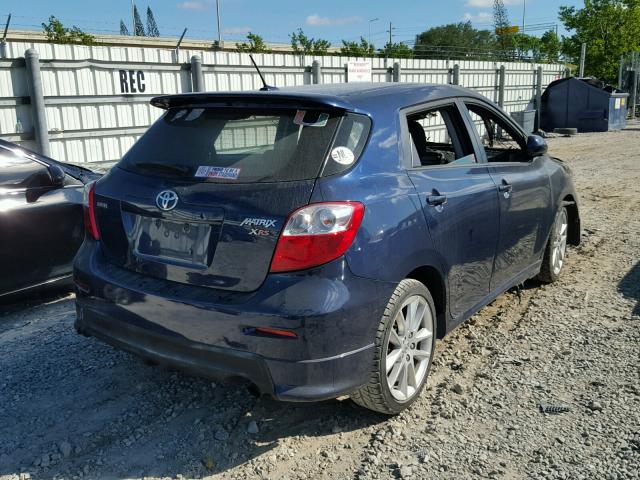 2T1GE40E89C002567 - 2009 TOYOTA COROLLA MA BLUE photo 4