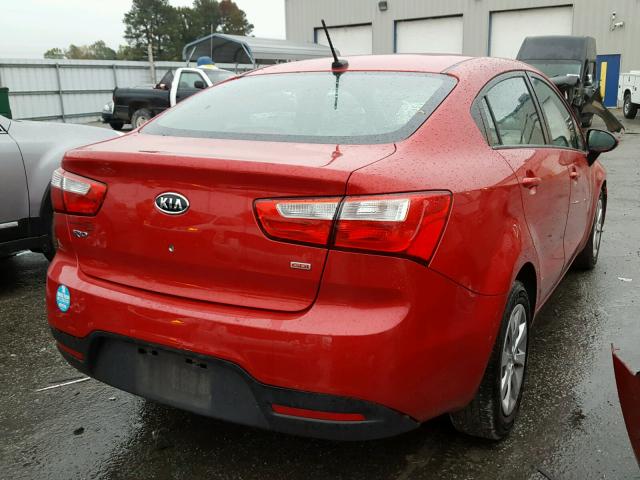 KNADM4A3XC6084087 - 2012 KIA RIO LX RED photo 4