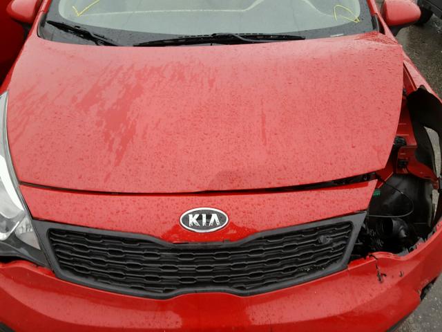 KNADM4A3XC6084087 - 2012 KIA RIO LX RED photo 7