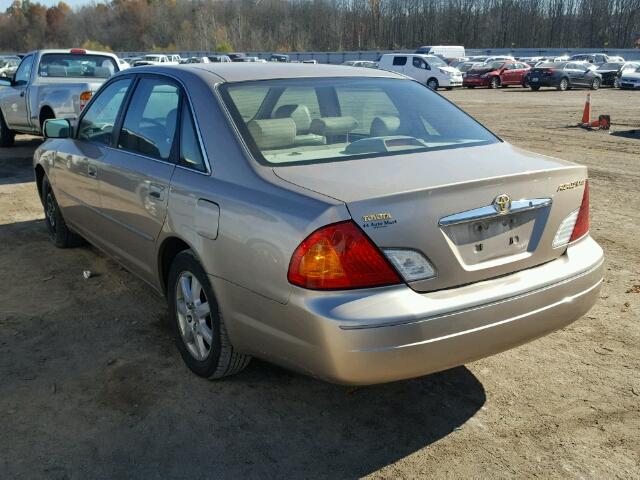 4T1BF28B11U164372 - 2001 TOYOTA AVALON XL TAN photo 3