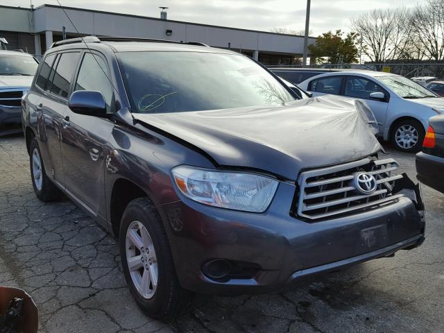 5TDZA3EHXAS006259 - 2010 TOYOTA HIGHLANDER CHARCOAL photo 1