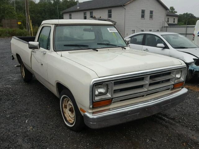 1B7FD14H8HS366454 - 1987 DODGE D-SERIES D WHITE photo 1