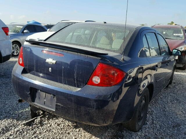 1G1AK58F087350177 - 2008 CHEVROLET COBALT LS BLUE photo 4