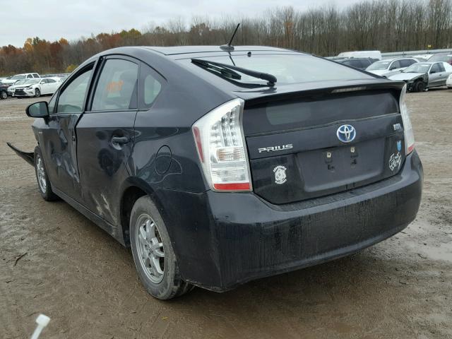 JTDKN3DU9A0088511 - 2010 TOYOTA PRIUS BLACK photo 3