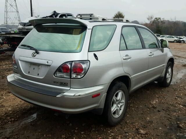 JTJHF10U510222154 - 2001 LEXUS RX 300 SILVER photo 4