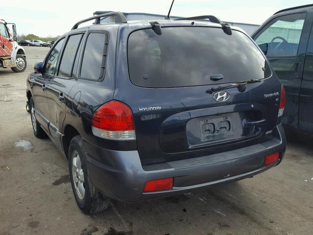 KM8SC73D85U921952 - 2005 HYUNDAI SANTA FE G BLUE photo 3