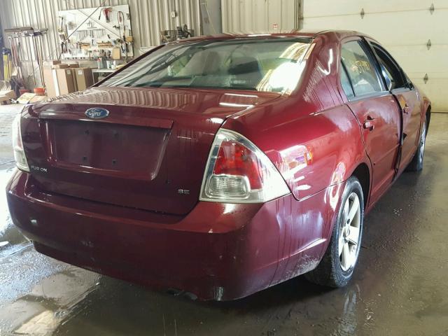 3FAFP07Z36R233086 - 2006 FORD FUSION SE BURGUNDY photo 4