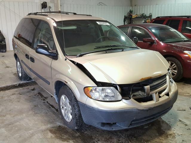 1D4GP25R86B619779 - 2006 DODGE CARAVAN SE TAN photo 1