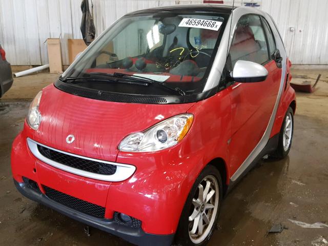 WMEEJ31X69K255187 - 2009 SMART FORTWO PUR RED photo 2