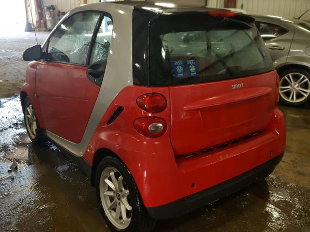 WMEEJ31X69K255187 - 2009 SMART FORTWO PUR RED photo 3